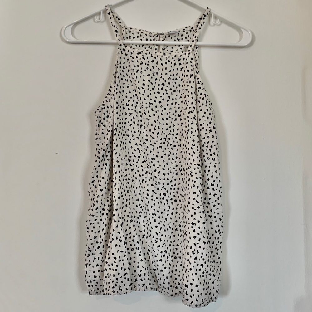 Old Navy Leopard Print Tank Top - Black & white XS